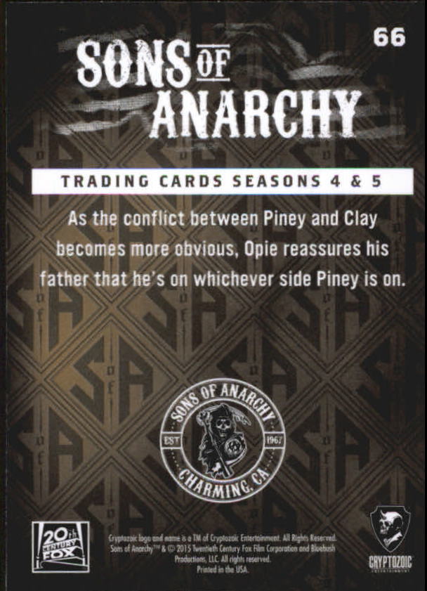 2015 Cryptozoic Sons of Anarchy Seasons 4-5 #66 I'm with You back image