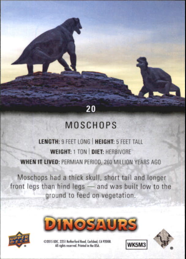 2015 Upper Deck Dinosaurs #20 Moschops back image