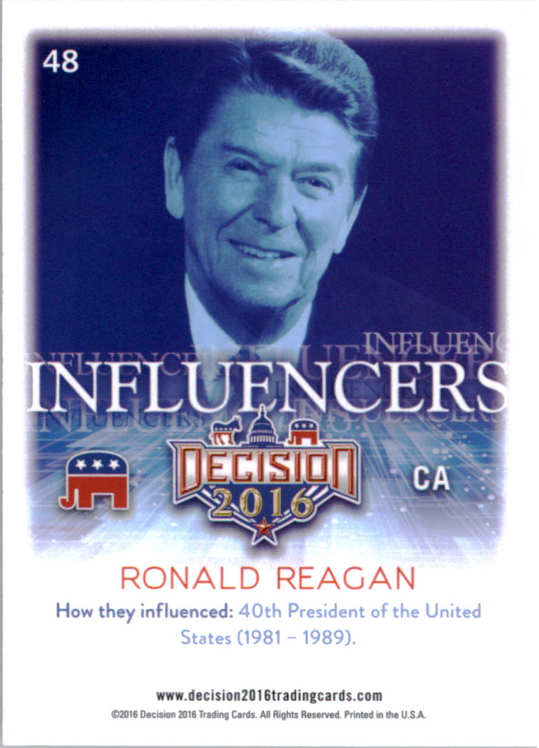 2016 Decision 2016 #48 Ronald Reagan back image