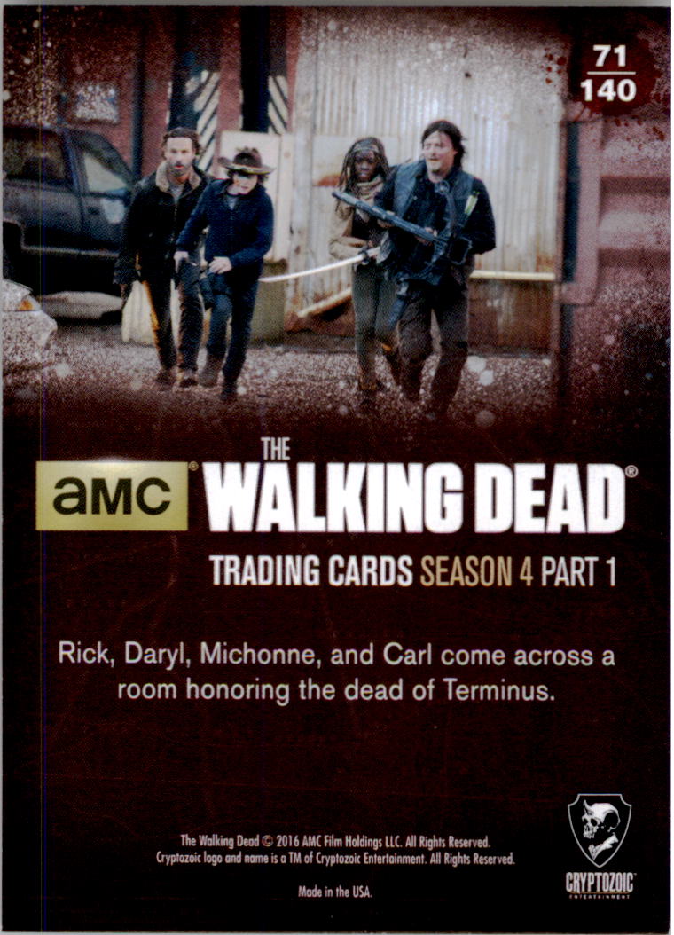 2016 Cryptozoic The Walking Dead Season Four Part 1 #71 Running for It back image