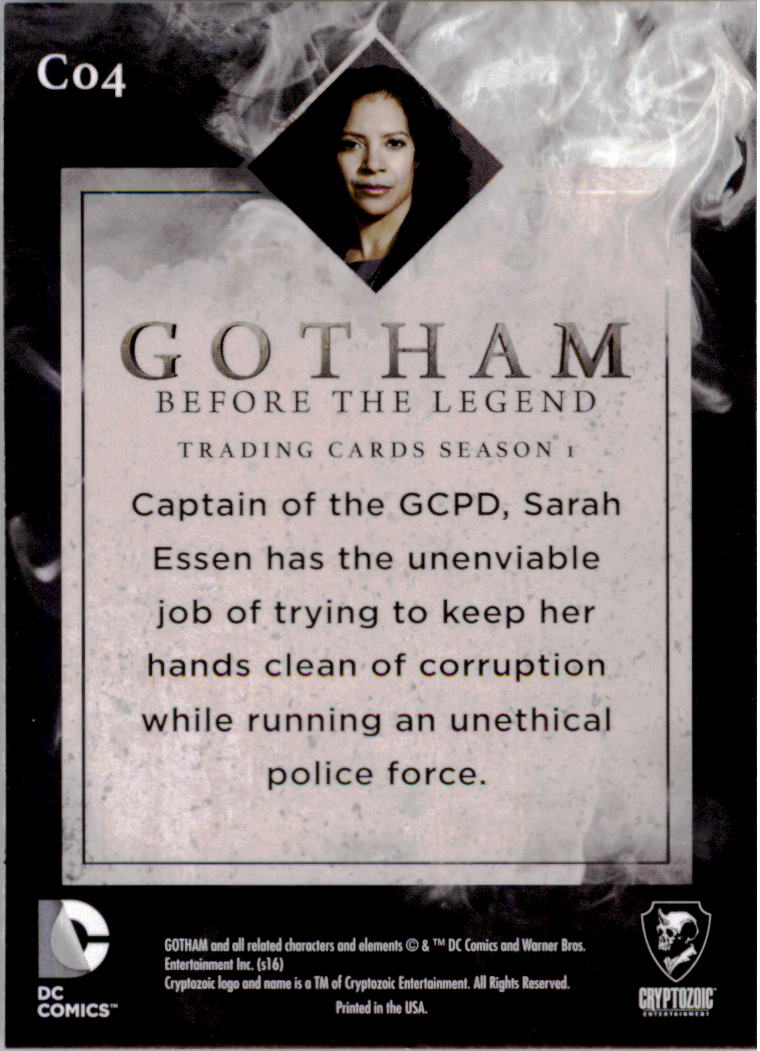 2016 Cryptozoic Gotham Season One Character Bios #C4 Sarah Essen back image