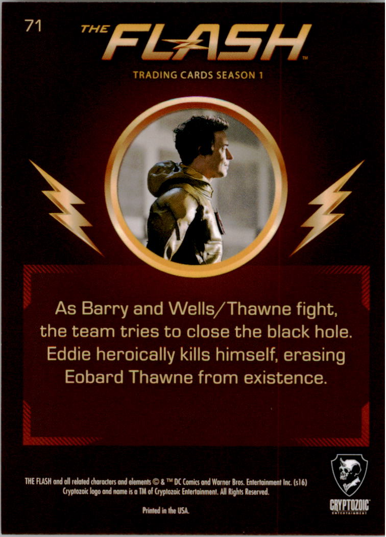 2016 Cryptozoic The Flash Season 1 #71 Goodbye, Eobard Thawne back image