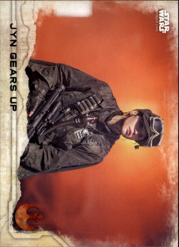 2016 Topps Star Wars Rogue One Series One #70 Jyn gears up