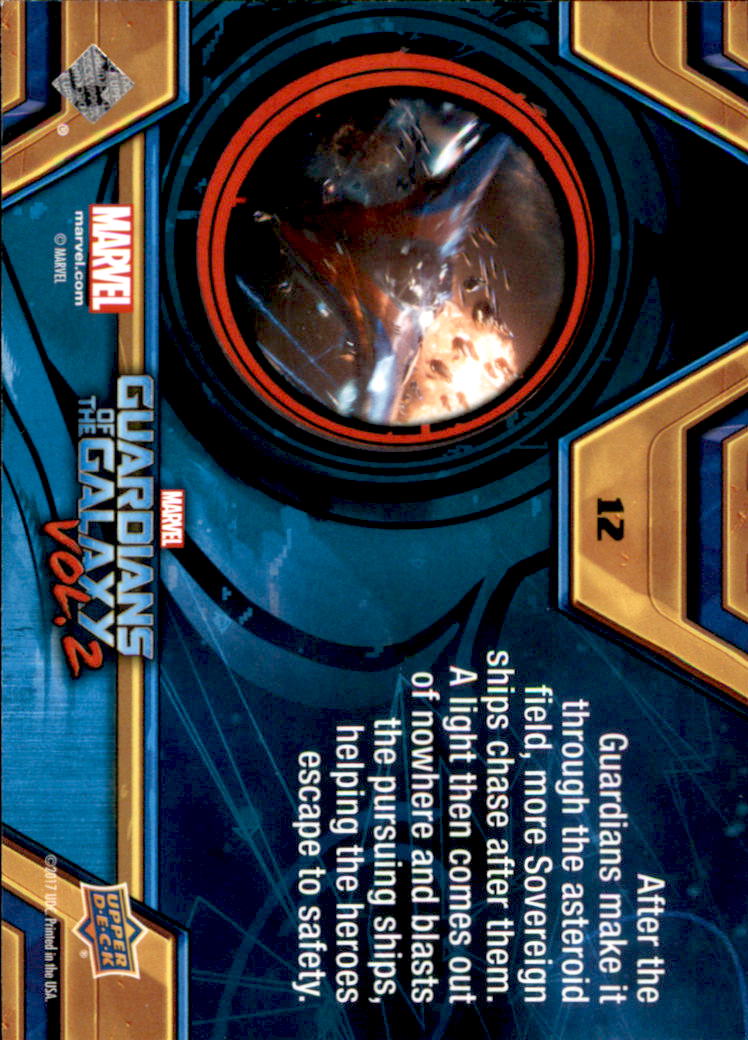 2017 Upper Deck Guardians of the Galaxy Vol. 2 #12 Pursuit Continues back image