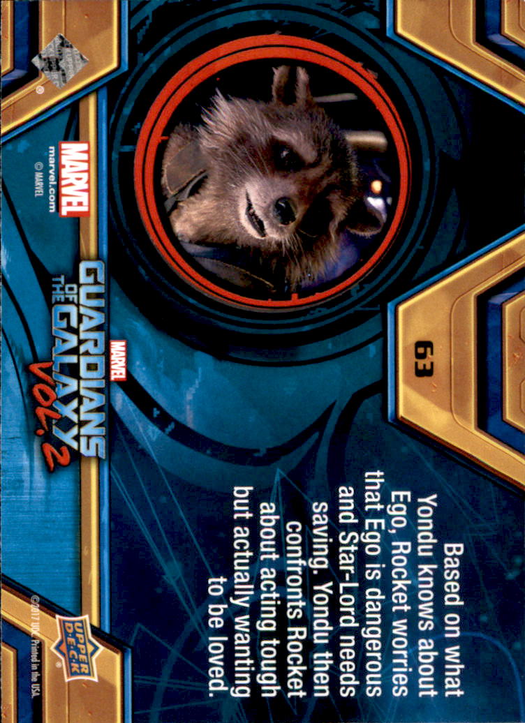 2017 Upper Deck Guardians of the Galaxy Vol. 2 #63 Saving Star-Lord back image