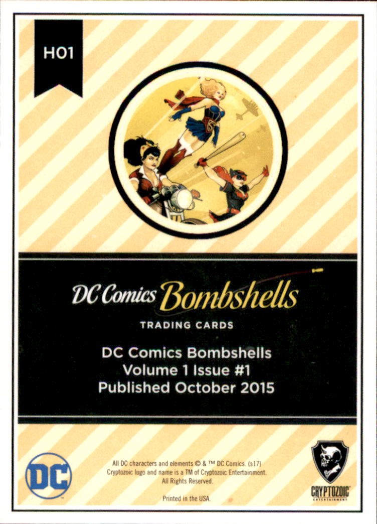 2017 Cryptozoic DC Comics Bombshells #H1 Volume 1 Issue #1 back image