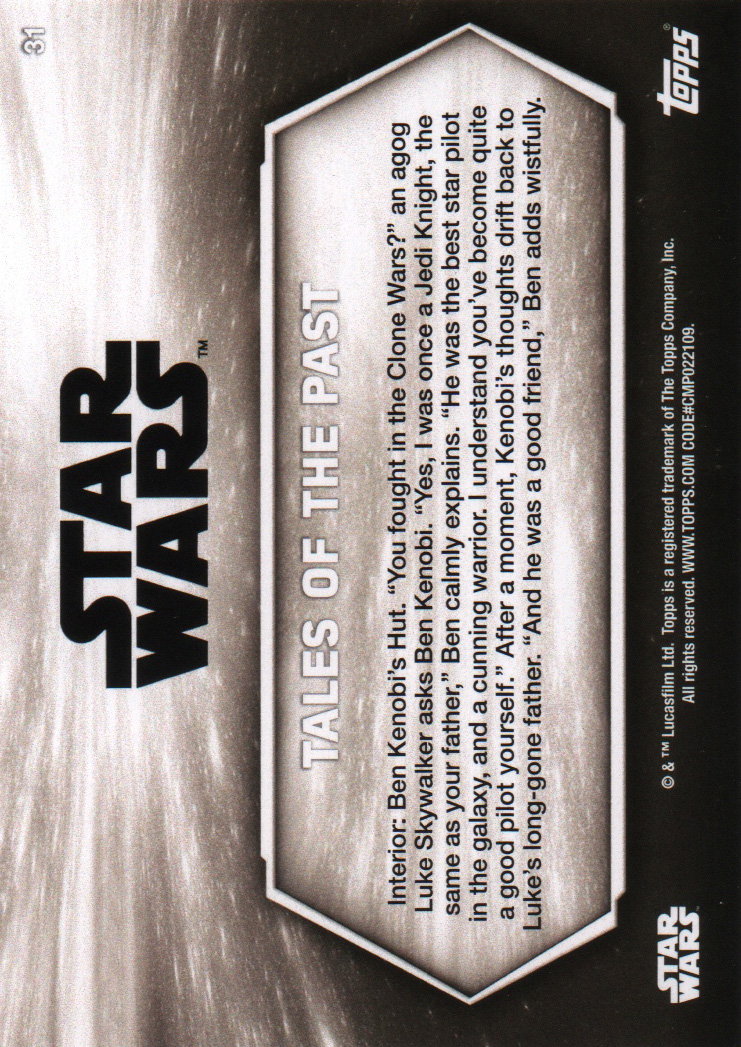 2018 Topps Star Wars A New Hope Black and White #31 Tales of the Past back image