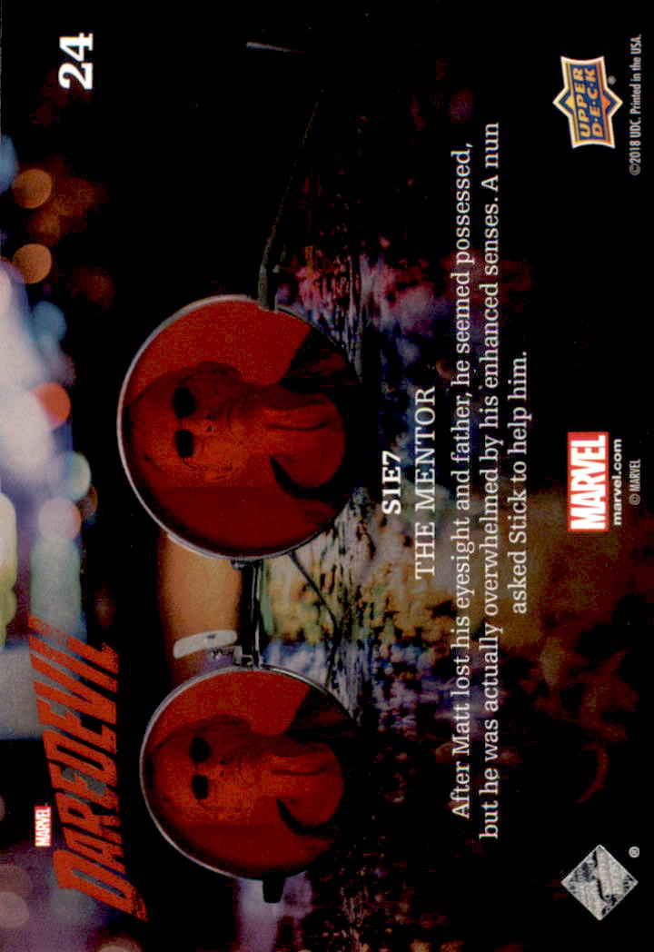 2018 Upper Deck Daredevil Seasons 1 and 2 #24 The Mentor back image