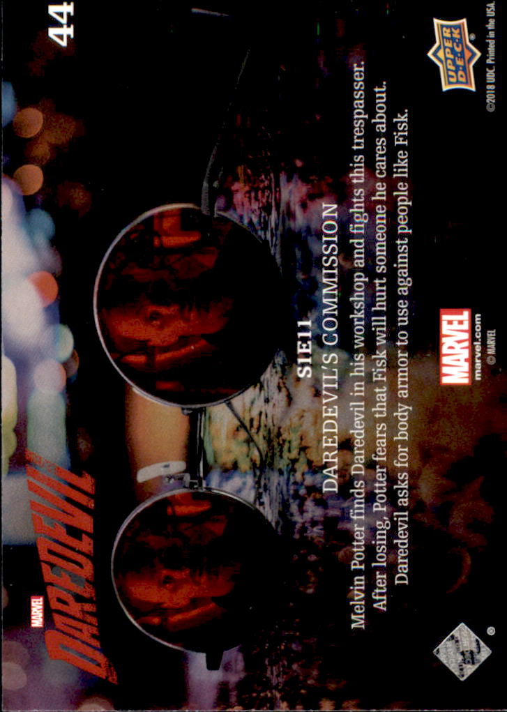 2018 Upper Deck Daredevil Seasons 1 and 2 #44 Daredevil's Commission back image