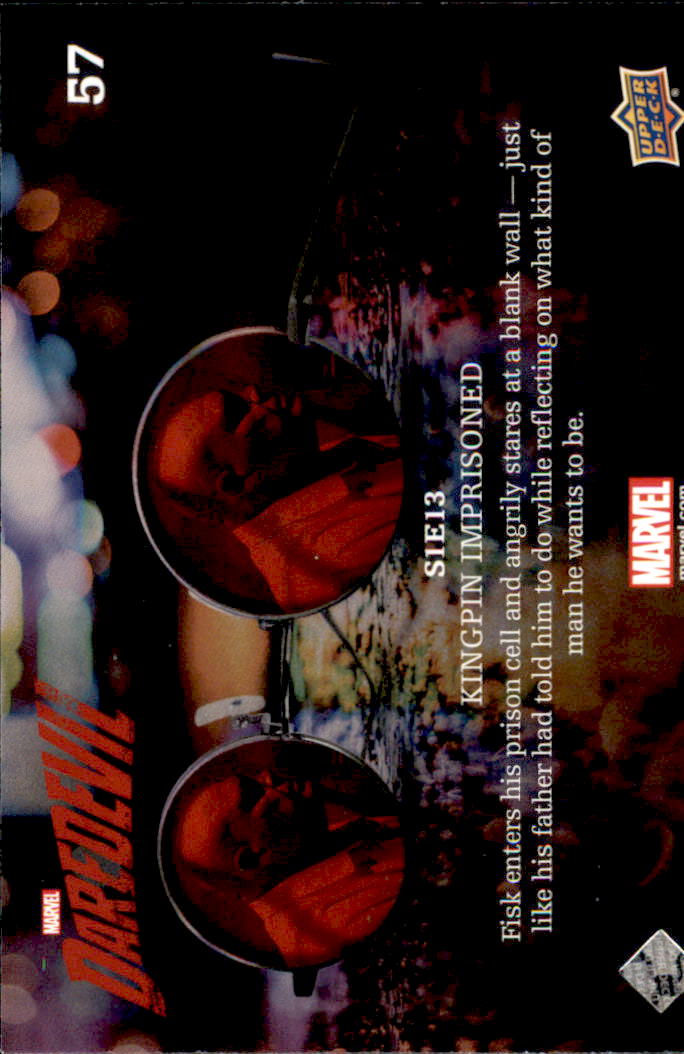 2018 Upper Deck Daredevil Seasons 1 and 2 #57 Kingpin Imprisoned back image