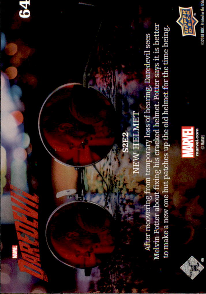 2018 Upper Deck Daredevil Seasons 1 and 2 #64 New Helmet back image