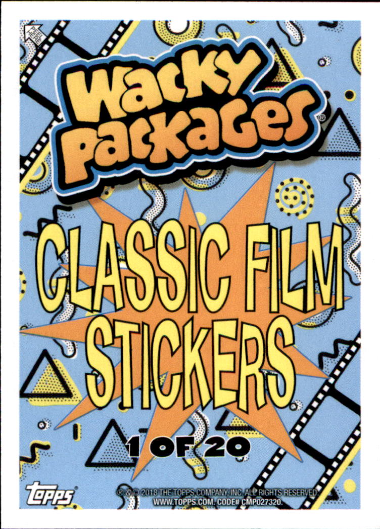 2018 Topps Wacky Packages Go to the Movies Classic Film #1 Planet of the Grapes back image