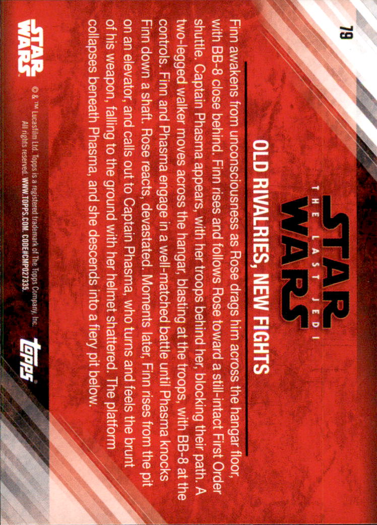 2018 Topps Star Wars The Last Jedi Series Two #79 Old Rivalries, New Fights back image