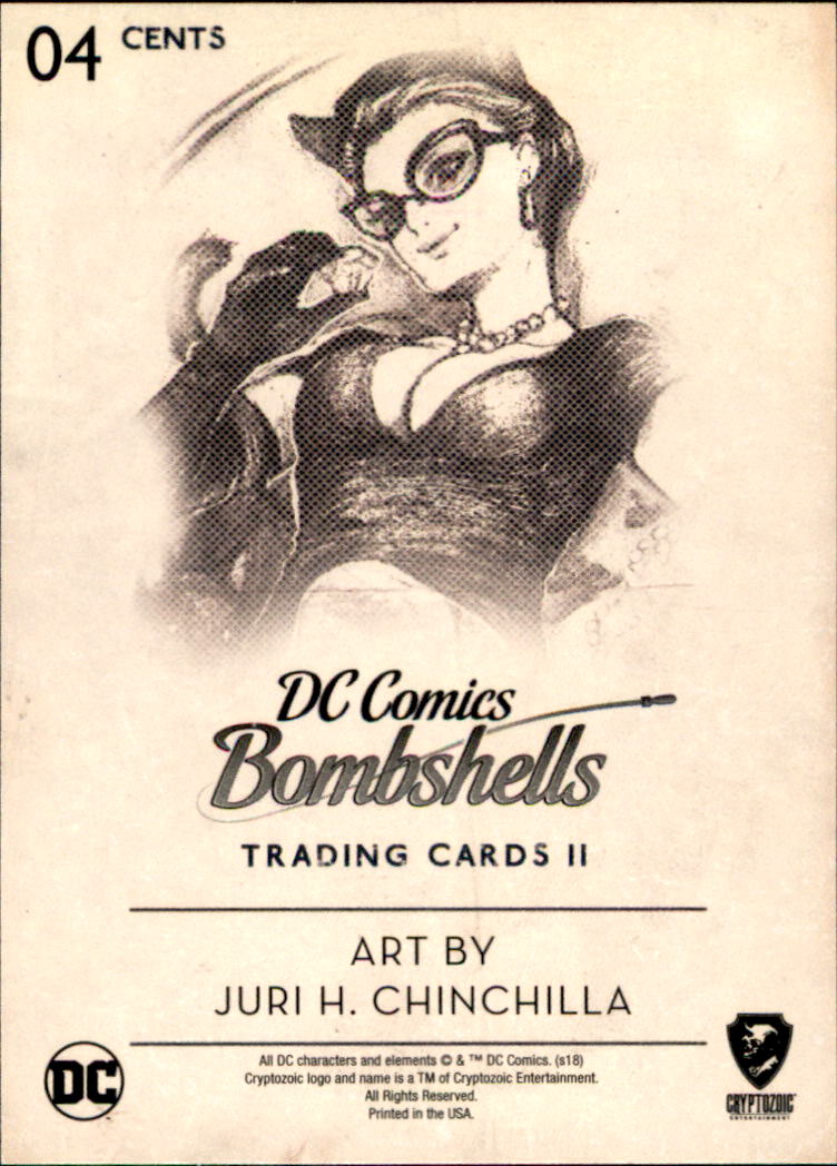 2018 Cryptozoic DC Comics Bombshells II #4 Catwoman back image