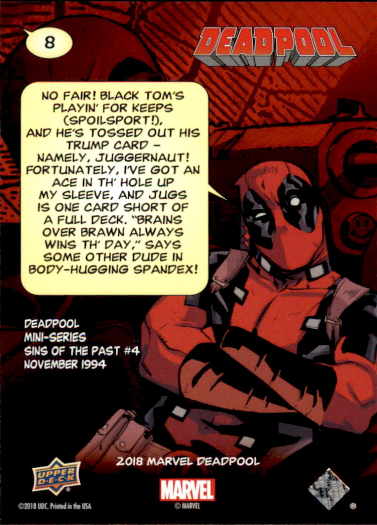 2019 Upper Deck Deadpool #8 Logic back image