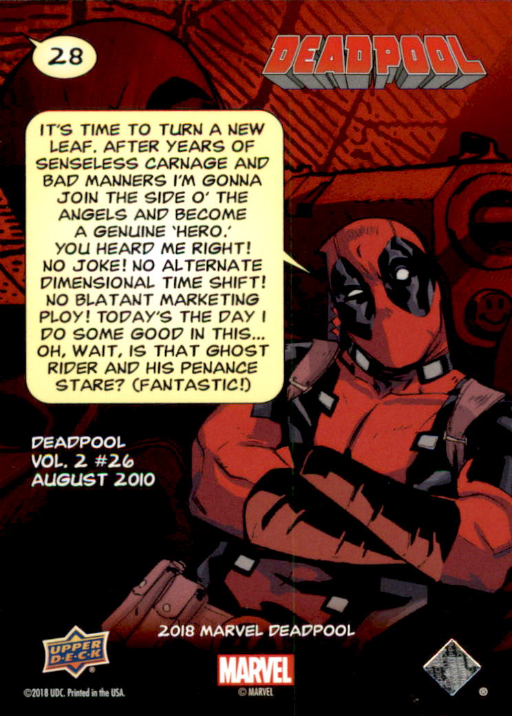 2019 Upper Deck Deadpool #28 Bang! back image