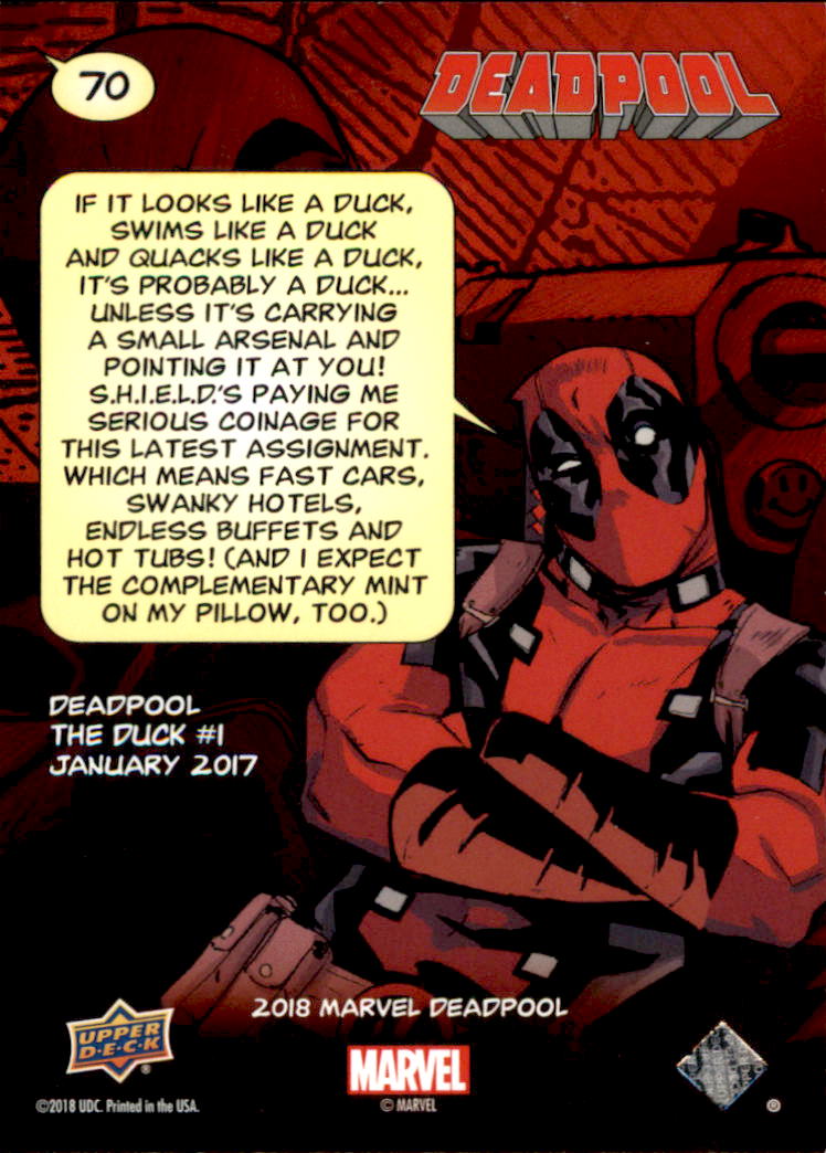 2019 Upper Deck Deadpool #70 Jacuzzi back image