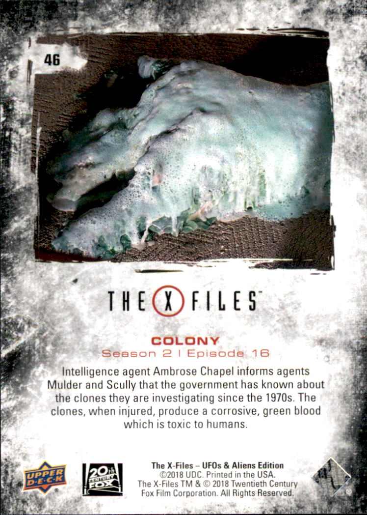 2019 Upper Deck X-Files UFOs and Aliens #46 Colony back image