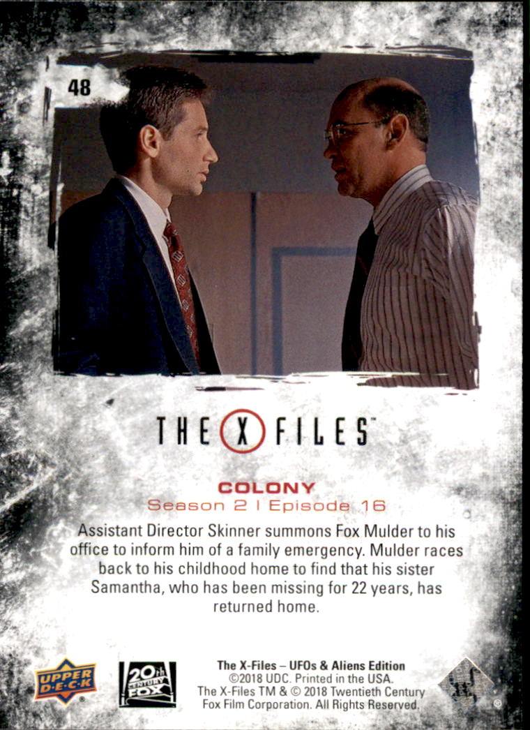 2019 Upper Deck X-Files UFOs and Aliens #48 Colony back image