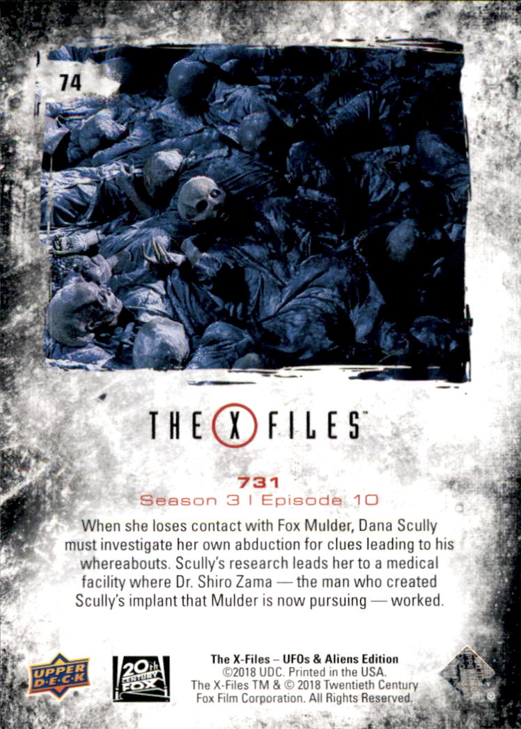 2019 Upper Deck The X-Files UFOs and Aliens #74 731 back image