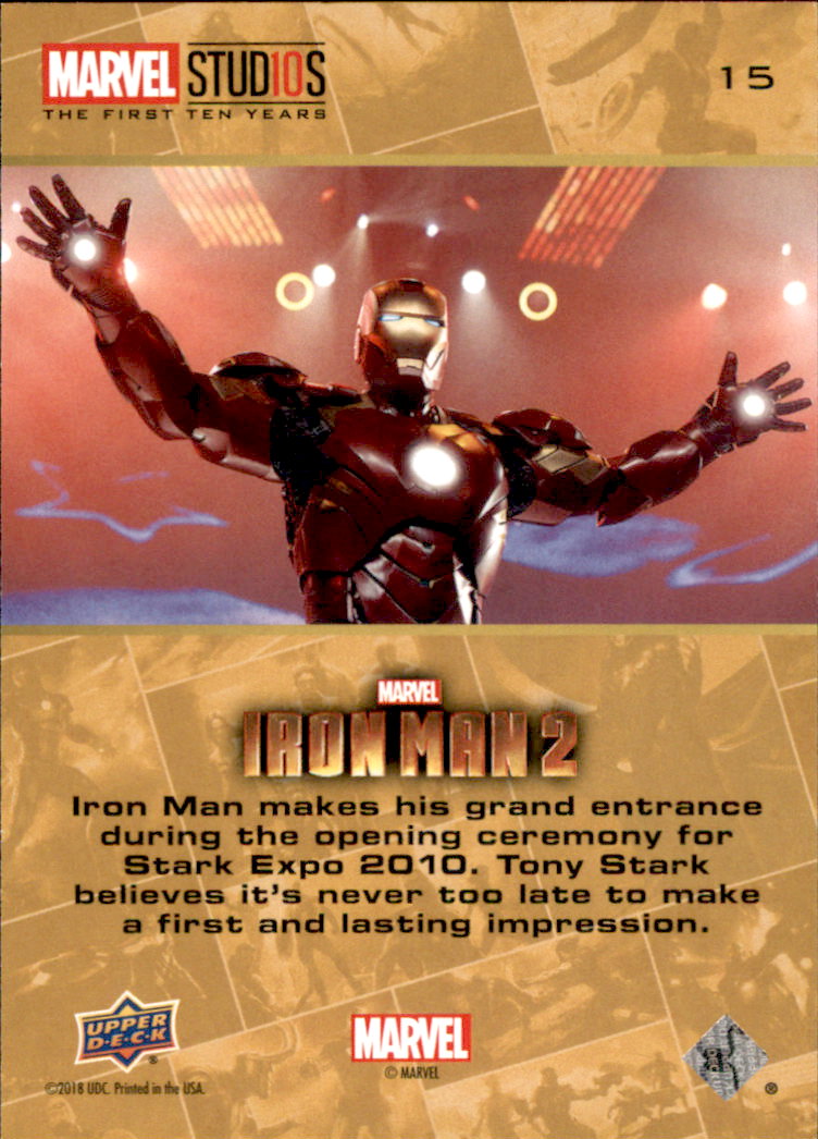 2019 Upper Deck Marvel Studios The First Ten Years #15 Stark Expo back image