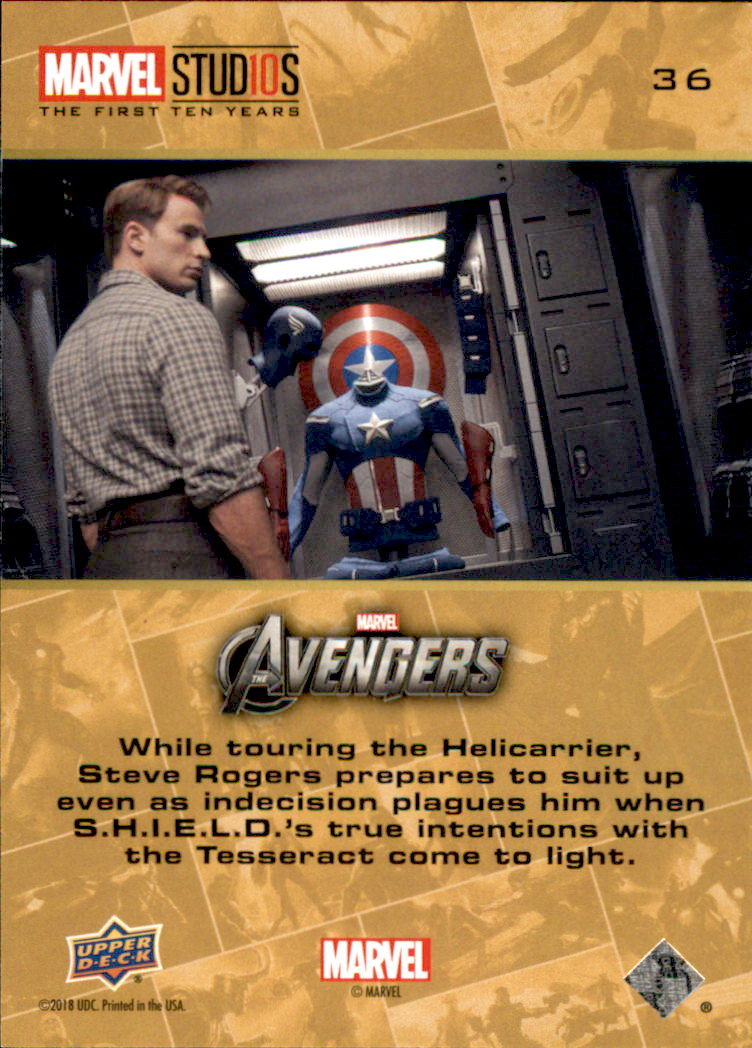 2019 Upper Deck Marvel Studios The First Ten Years #36 Cap Is Back back image