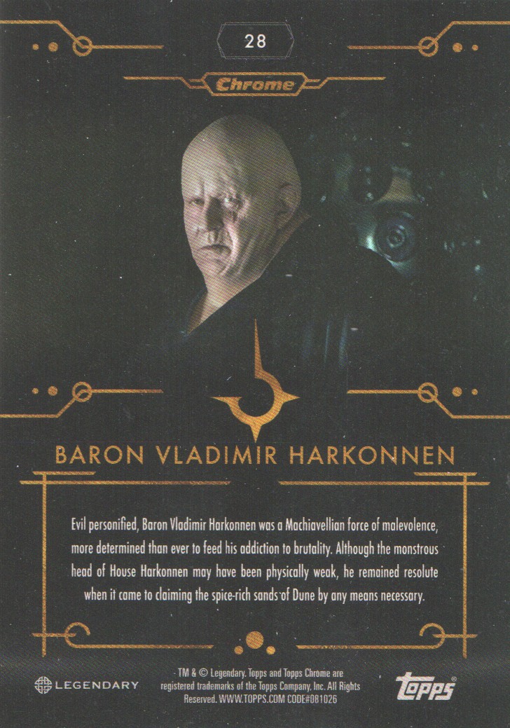 2024 Topps Chrome Dune #28 Baron Vladimir Harkonnen on Fanatics