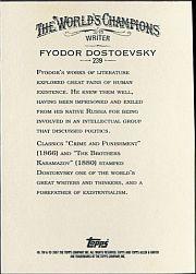 2007 Topps Allen and Ginter #239 Fyodor Dostoevsky back image