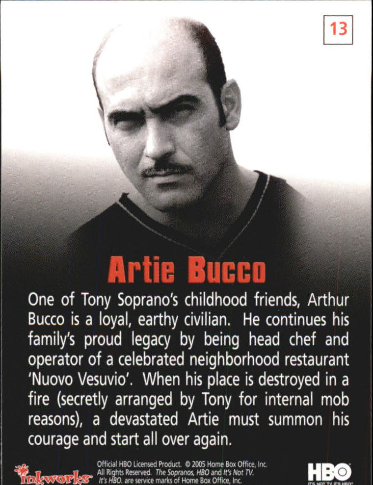 2005 Inkworks The Sopranos Season One #13 Artie Bucco back image