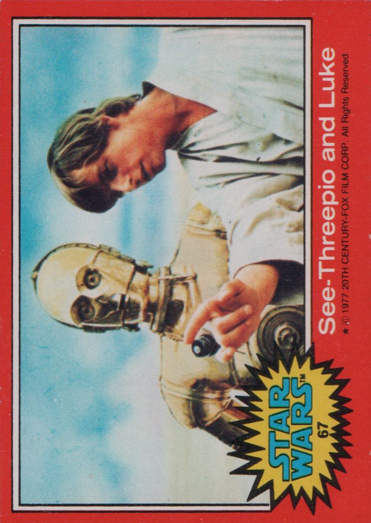 1977 Topps Star Wars #67 C-3PO and Luke