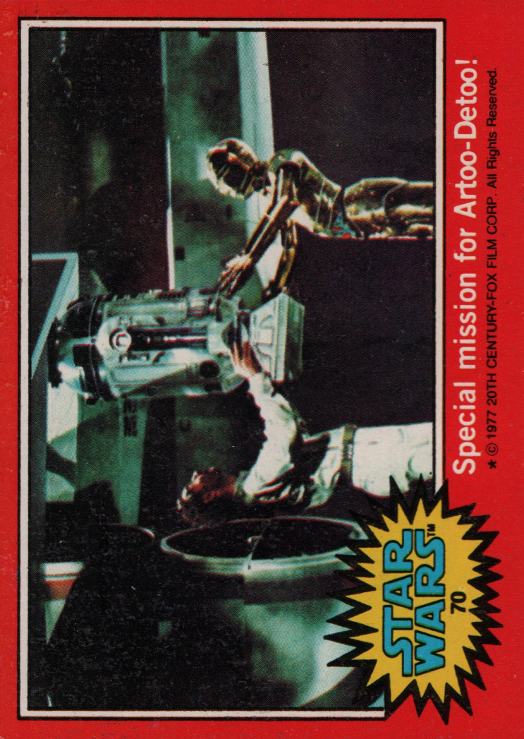 1977 Topps Star Wars #70 Special mission for R2-D2