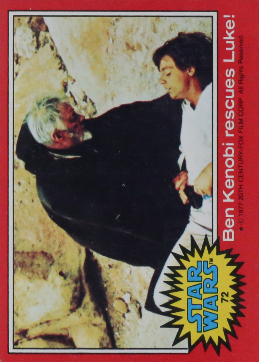 1977 Topps Star Wars #72 Ben Kenobi rescues Luke