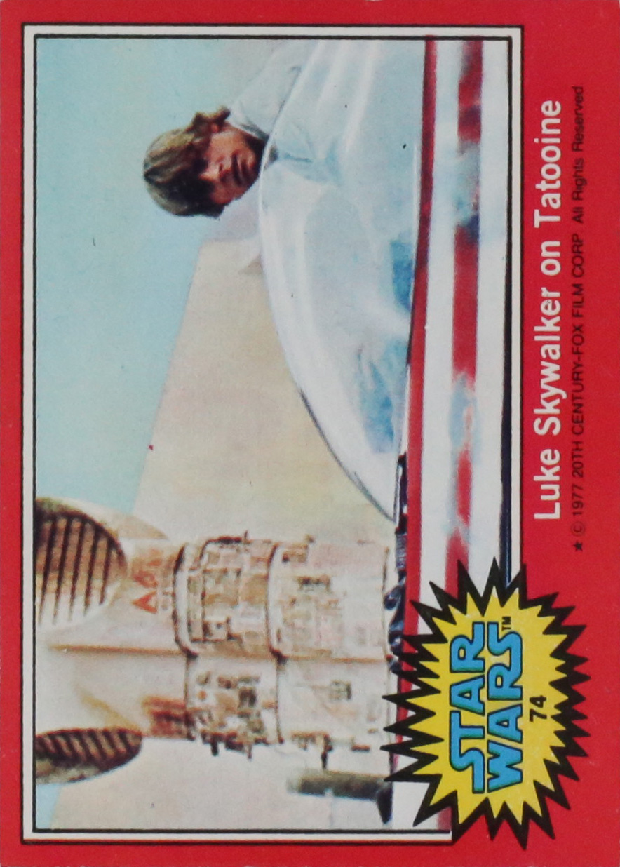 1977 Topps Star Wars #74 Luke Skywalker on Tatooine