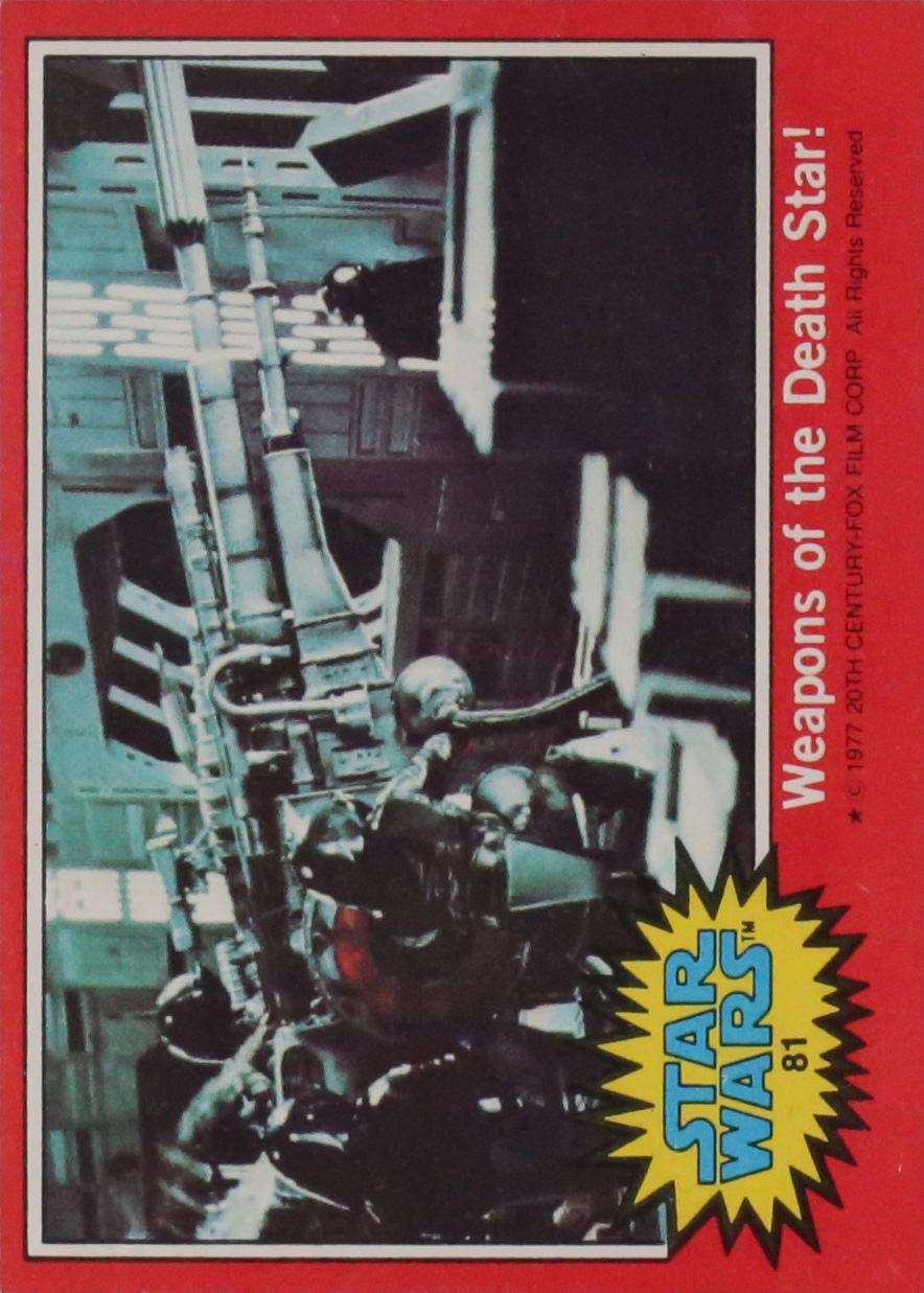 1977 Topps Star Wars #81 Weapons of the Death Star