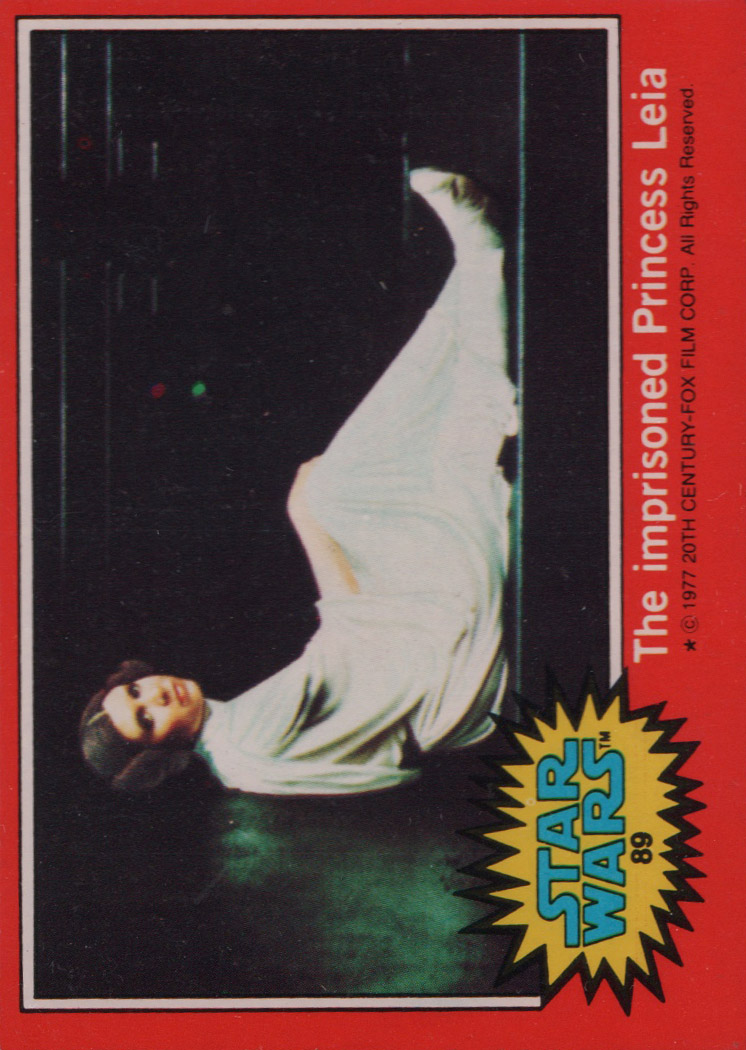 1977 Topps Star Wars #89 The imprisoned Princess Leia