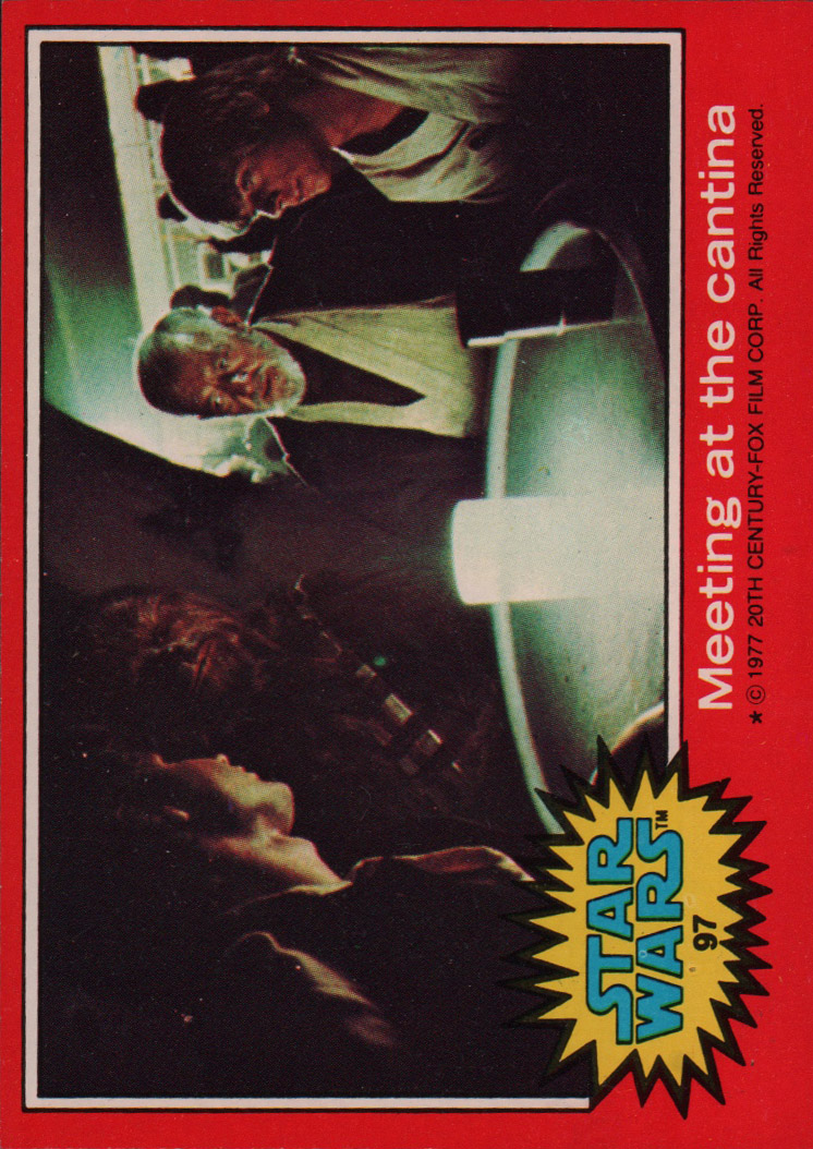 1977 Topps Star Wars #97 Meeting at the cantina
