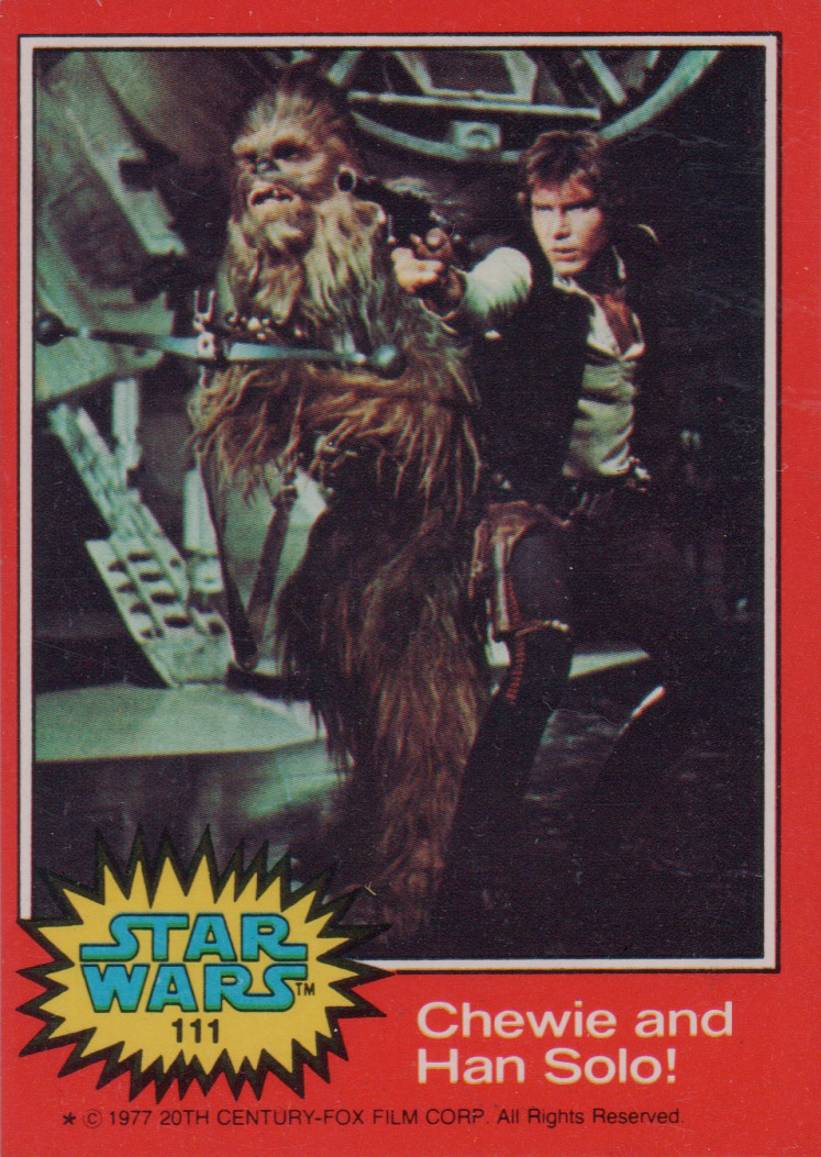 1977 Topps Star Wars #111 Chewie and Han Solo