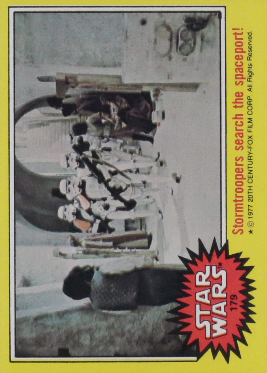 1977 Topps Star Wars #179 Stormtroopers search the spaceport
