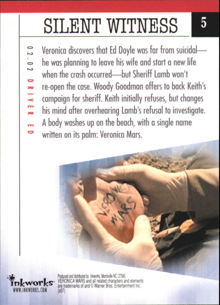 2007 Inkworks Veronica Mars Season Two #5 Silent Witness back image