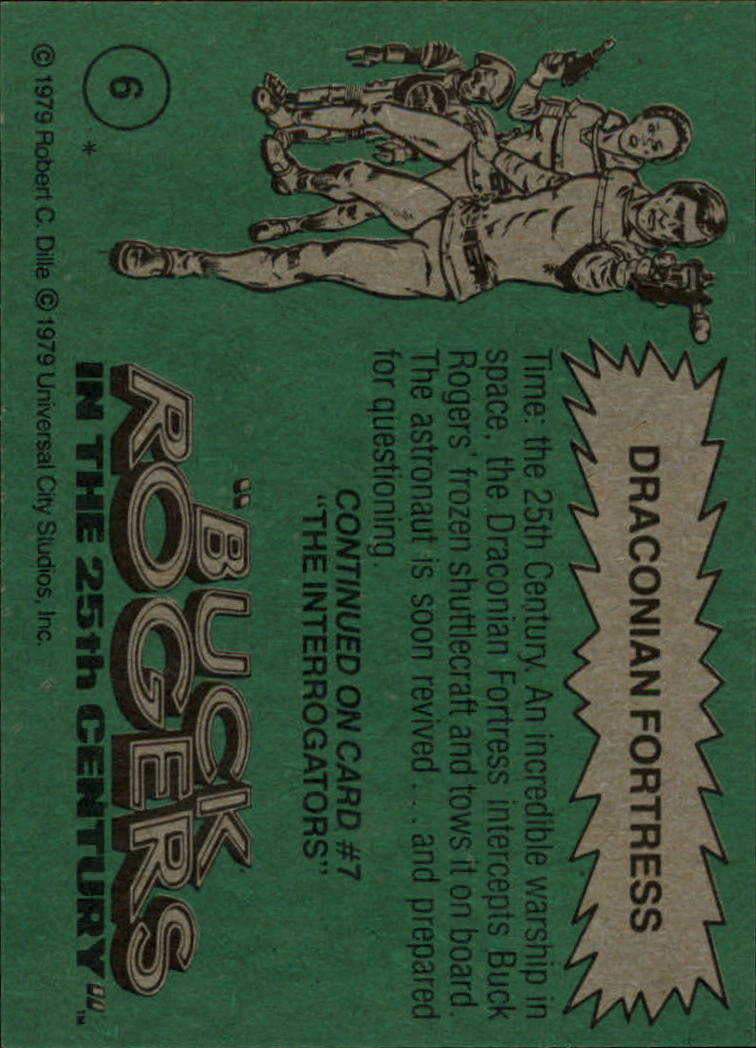 1979 Topps Buck Rogers #6 Draconian Fortress back image