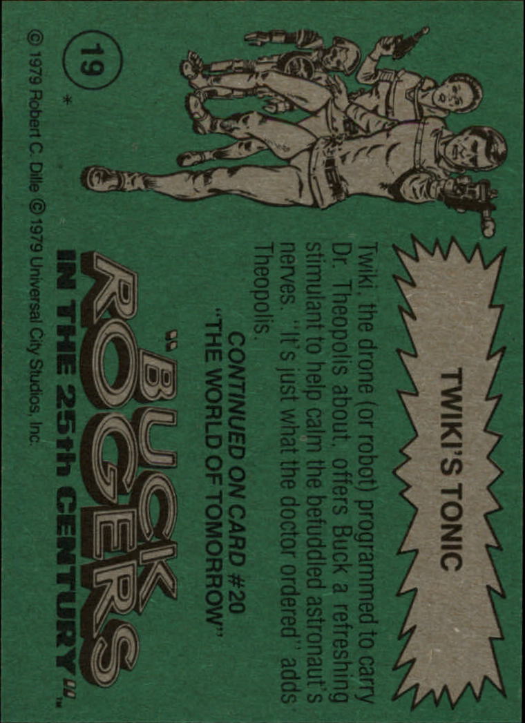 1979 Topps Buck Rogers #19 Twiki's Tonic back image