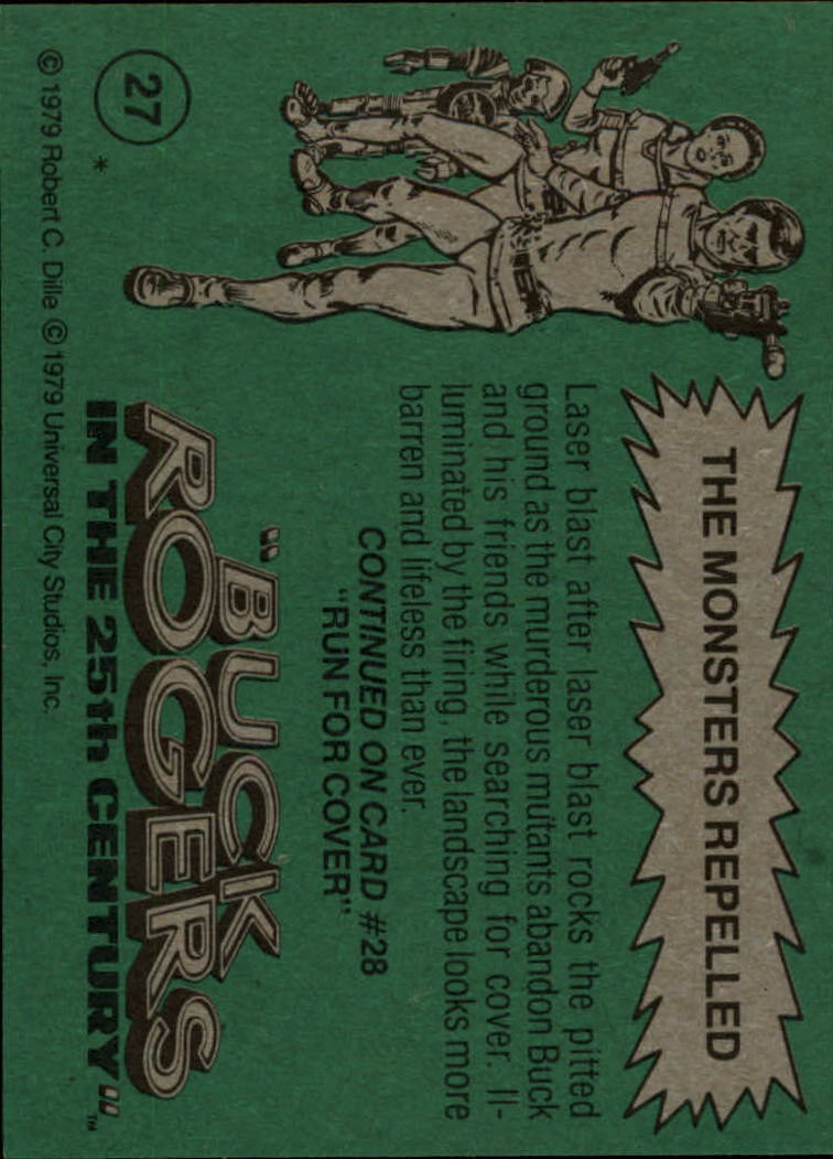 1979 Topps Buck Rogers #27 The Monsters Repelled back image