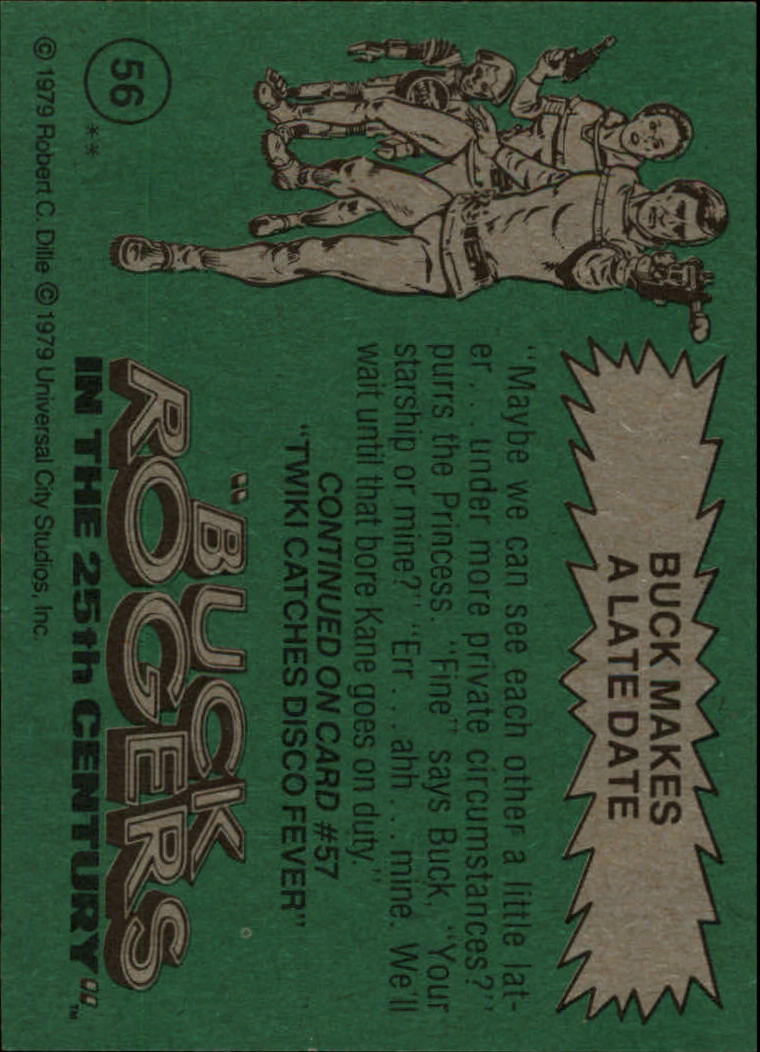 1979 Topps Buck Rogers #56 Buck Makes a Late Date back image