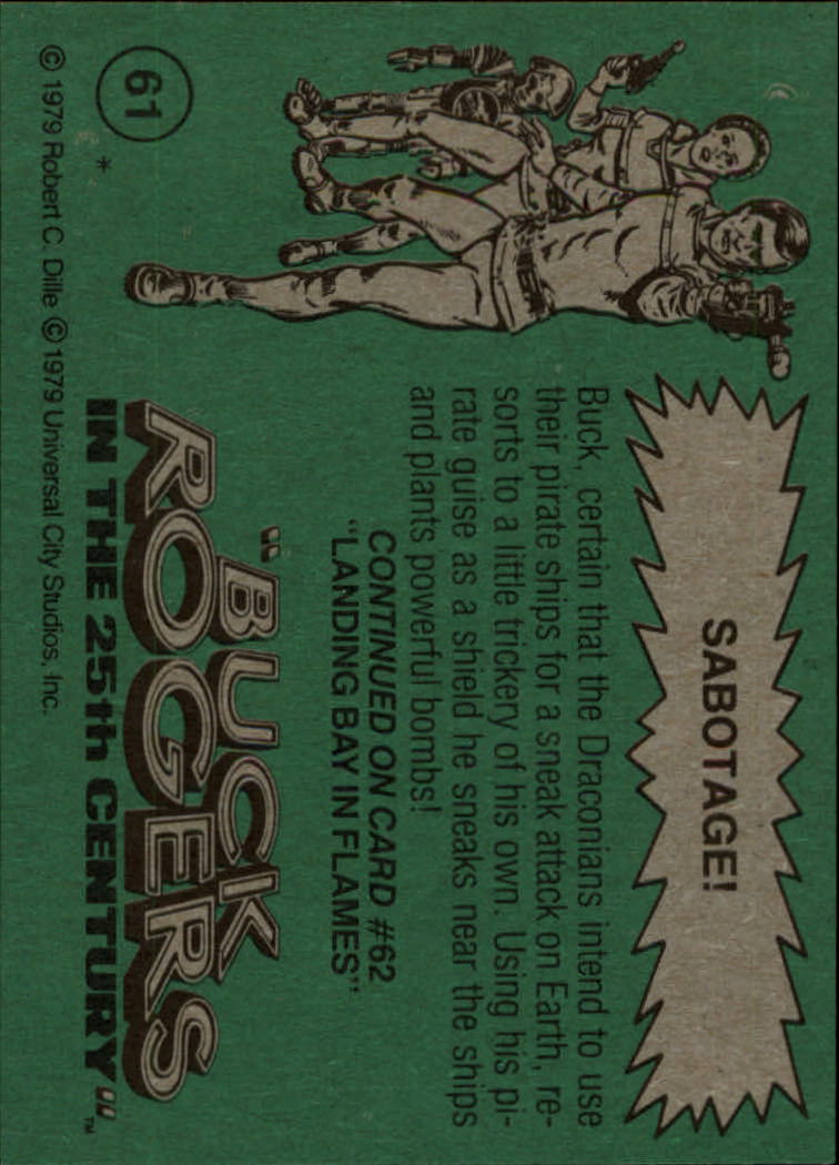 1979 Topps Buck Rogers #61 Sabotage back image