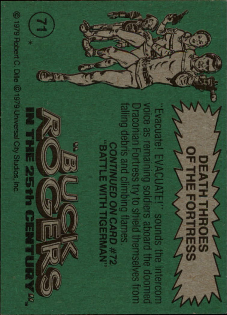 1979 Topps Buck Rogers #71 Death Throes of the Fortress back image