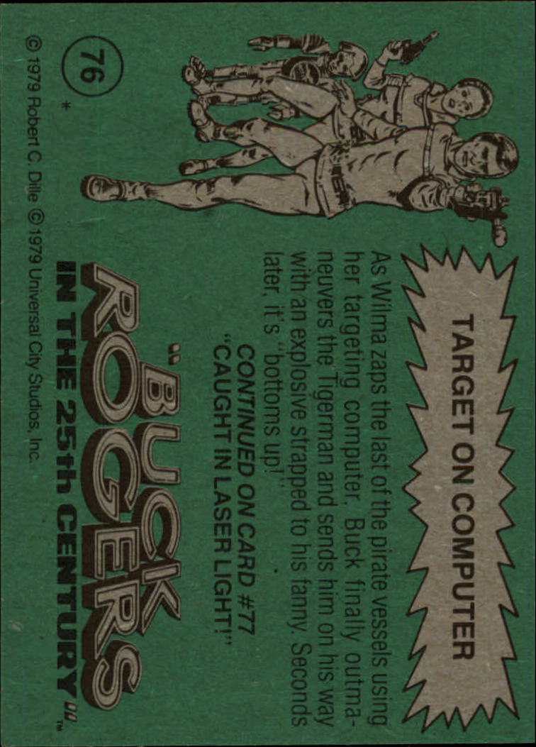 1979 Topps Buck Rogers #76 Target on Computer back image