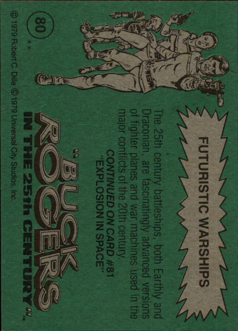 1979 Topps Buck Rogers #80 Futuristic Warships back image