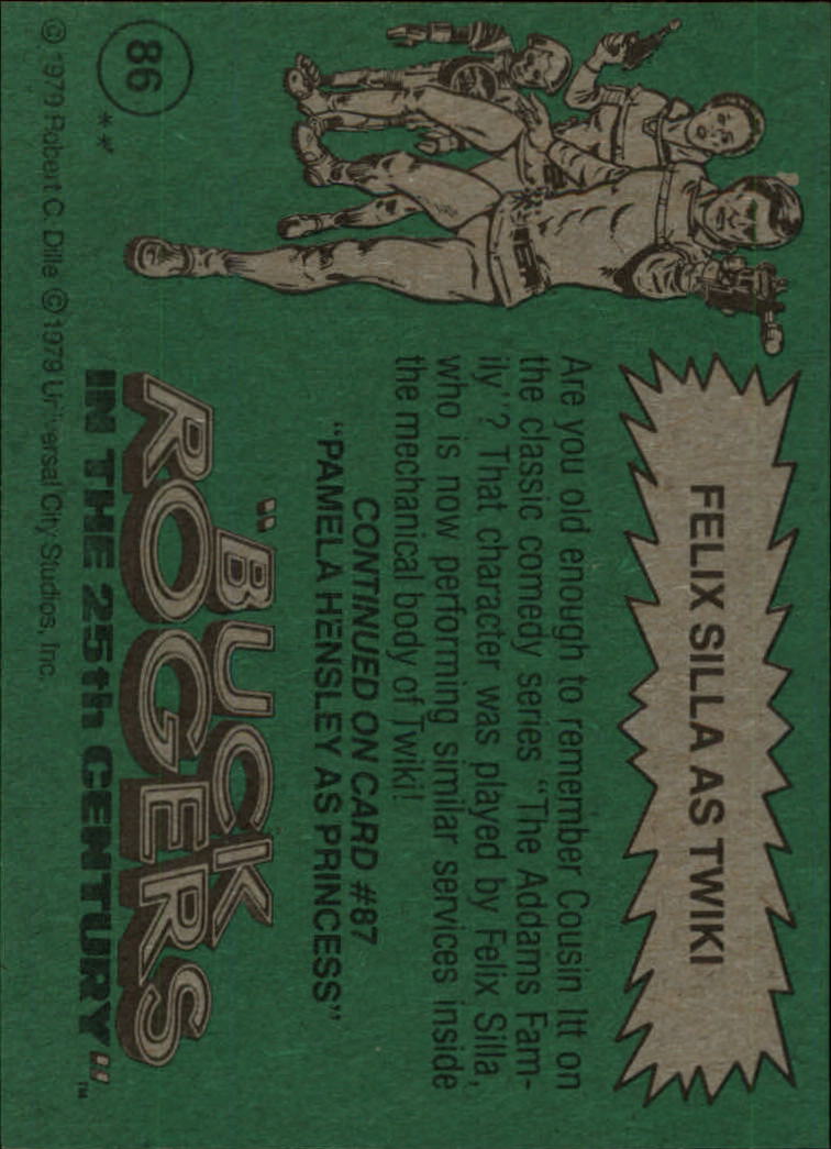 1979 Topps Buck Rogers #86 Felix Silla as Twiki back image