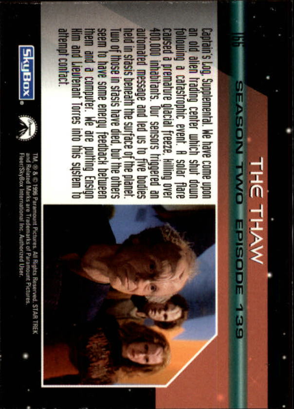 1997 SkyBox Star Trek Voyager Season Two #166 The Thaw back image