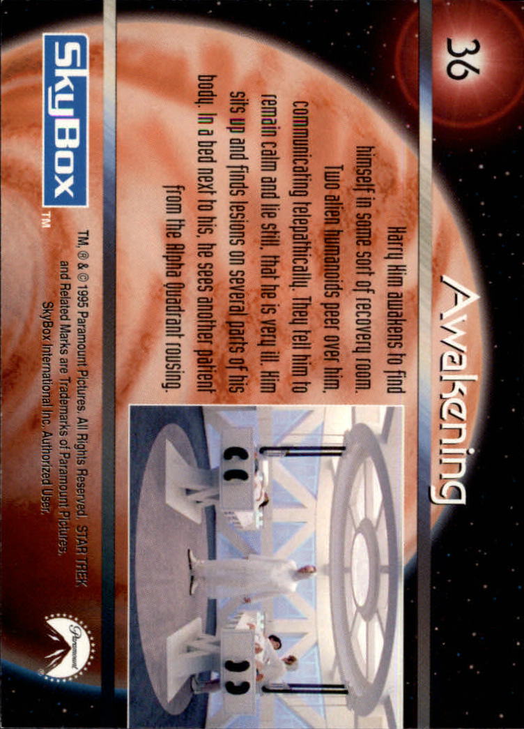 1995 SkyBox Star Trek Voyager Series 1 #36 Awakening back image